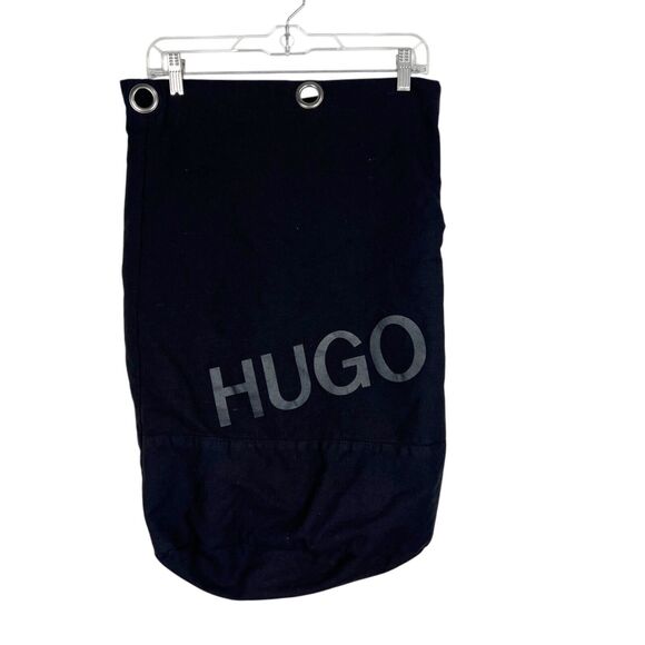 HUGO Hugo Boss Parfums Barrel Bag Black Canvas Bucket Duffel